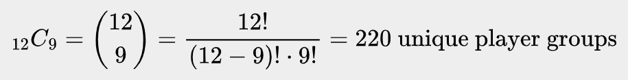 12 choose 9
