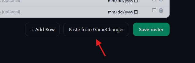 Paste from GameChanger